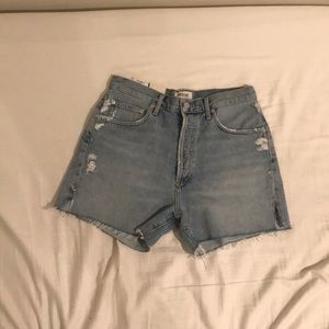 Agolde High Rise Denim Shorts